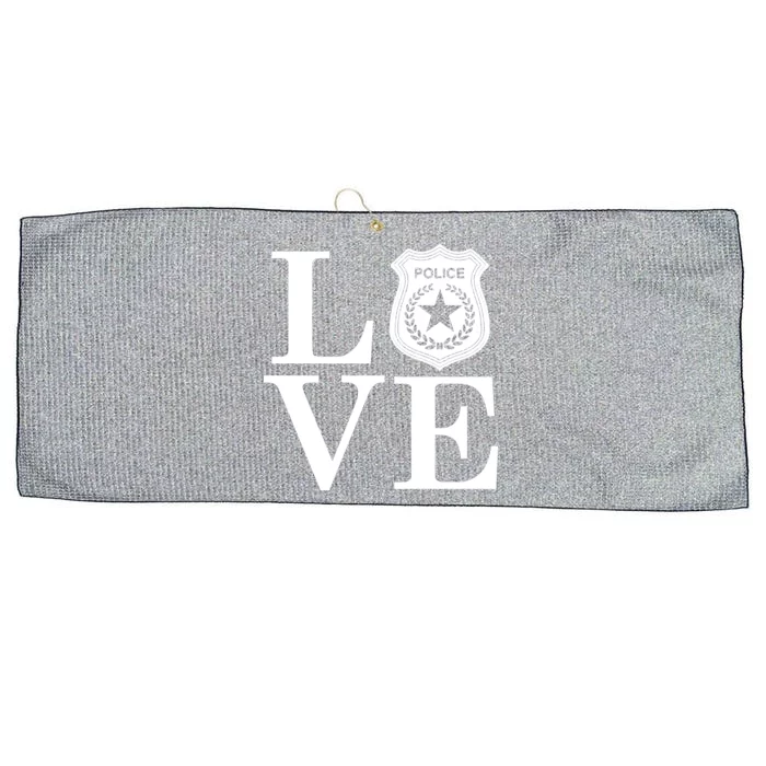 Love The Police Large Microfiber Waffle Golf Towel