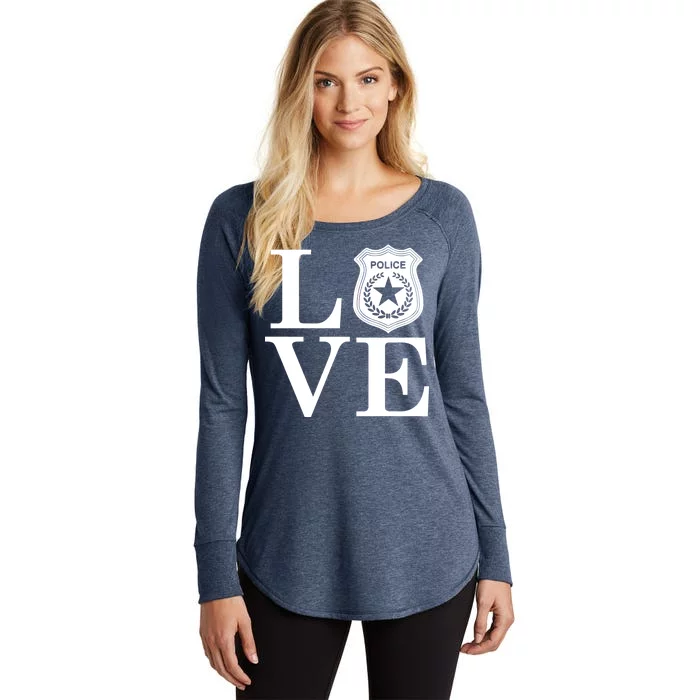 Love The Police Women's Perfect Tri Tunic Long Sleeve Shirt