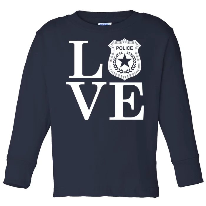 Love The Police Toddler Long Sleeve Shirt