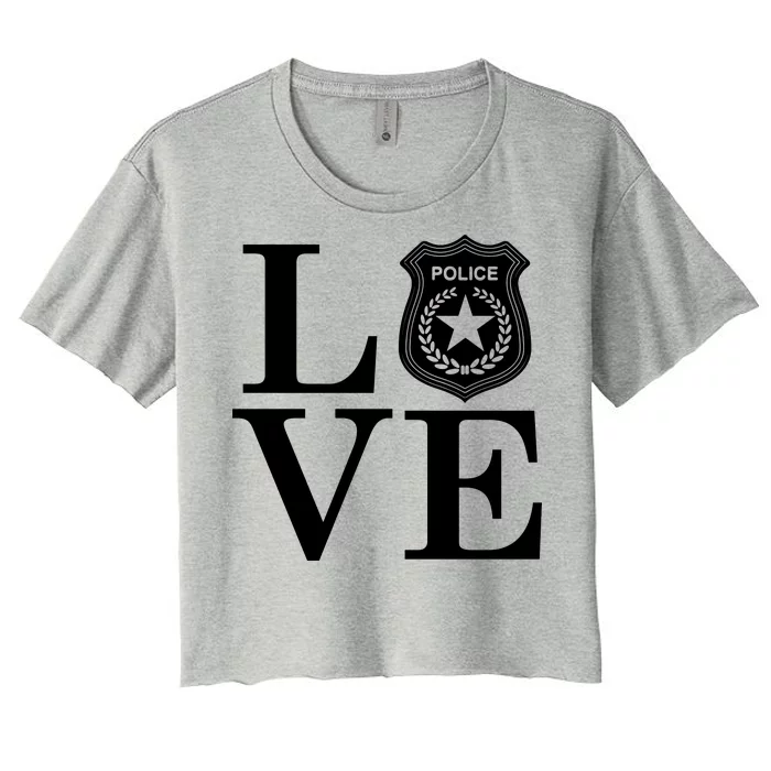 Love The Police Women's Crop Top Tee