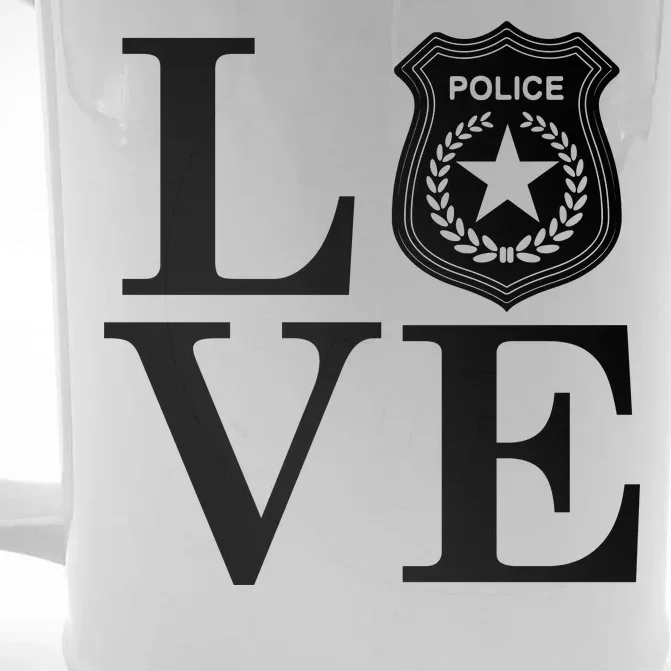 Love The Police Front & Back Beer Stein