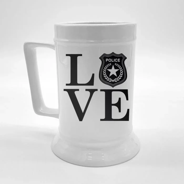 Love The Police Front & Back Beer Stein