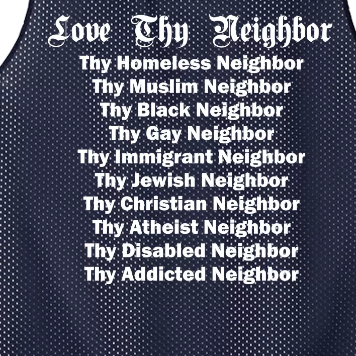 Love Thy Neighbor Equals Mesh Reversible Basketball Jersey Tank