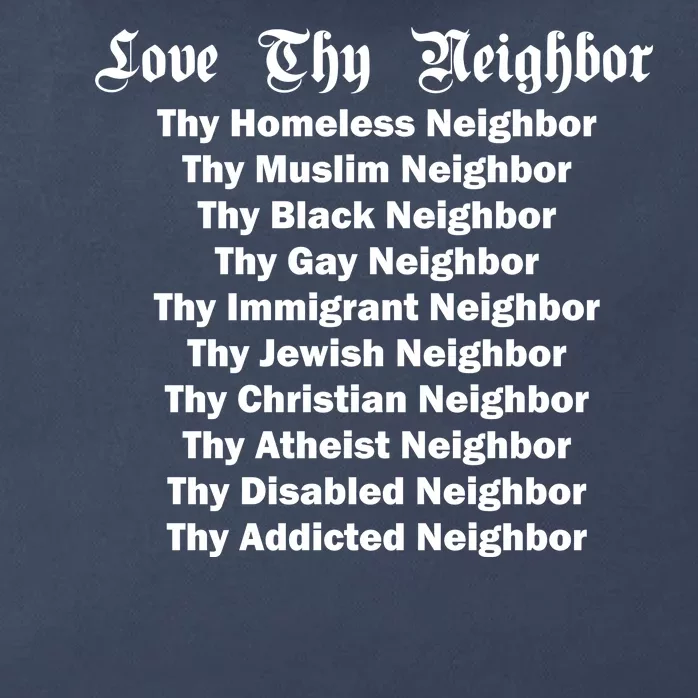 Love Thy Neighbor Equals Zip Tote Bag