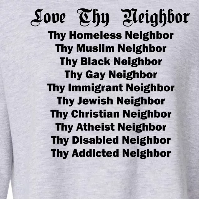 Love Thy Neighbor Equals Cropped Pullover Crew