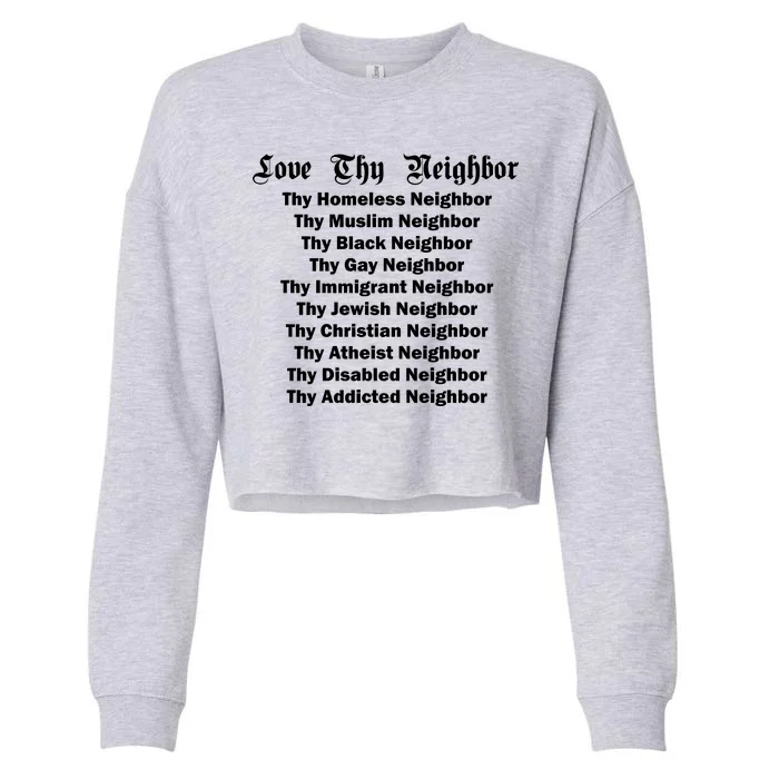 Love Thy Neighbor Equals Cropped Pullover Crew