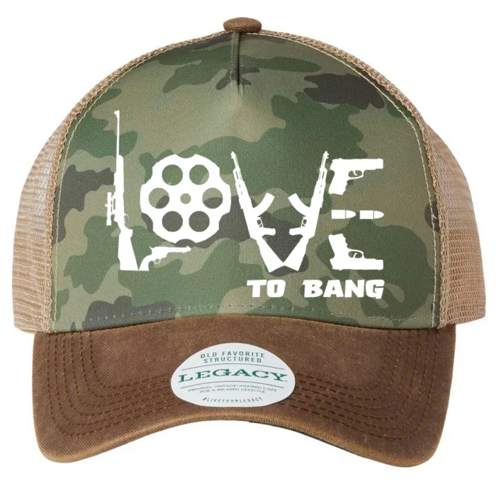 Love To Bang Funny Gun Bullets Legacy Tie Dye Trucker Hat