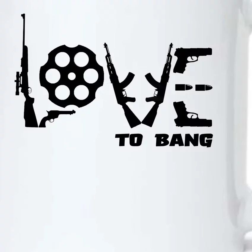 Love To Bang Funny Gun Bullets Black Color Changing Mug