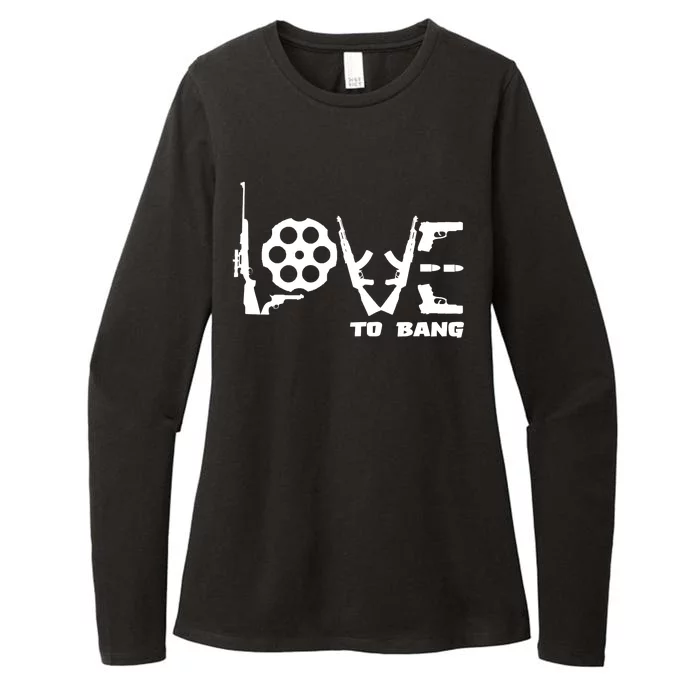 Love To Bang Funny Gun Bullets Womens CVC Long Sleeve Shirt