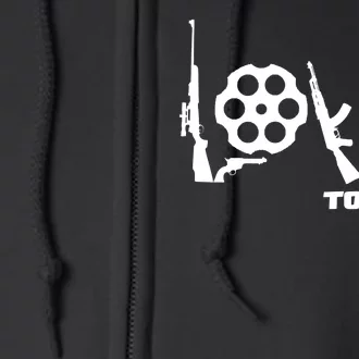 Love To Bang Funny Gun Bullets Full Zip Hoodie