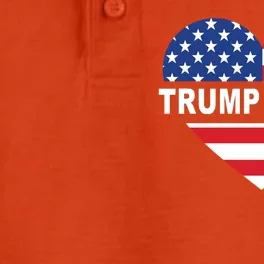 Love Trump Pence USA Heart Dry Zone Grid Performance Polo