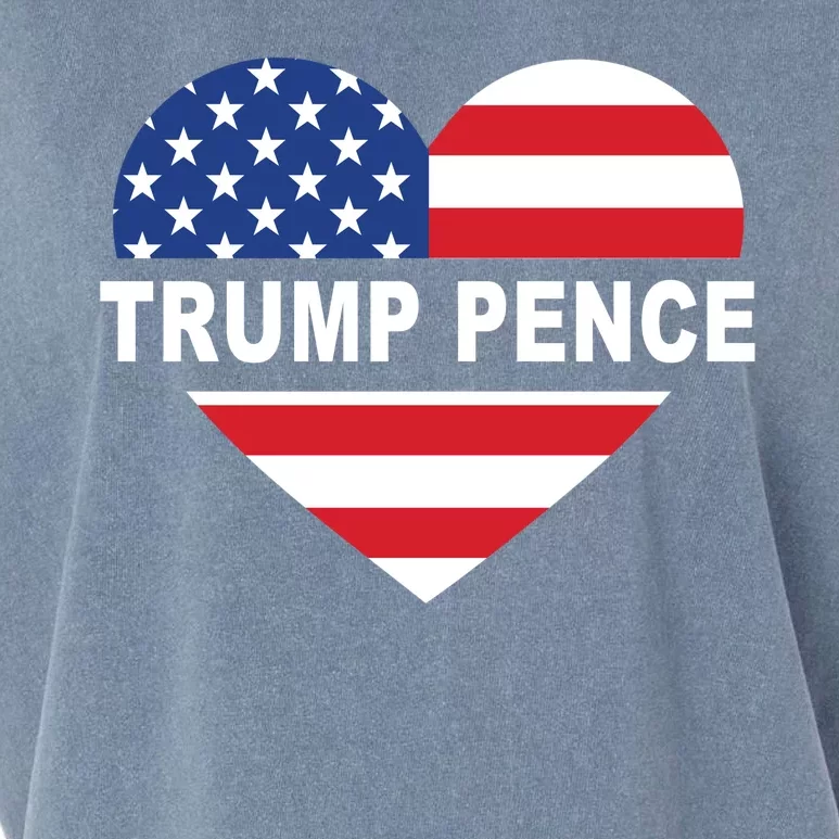 Love Trump Pence USA Heart Garment-Dyed Women's Muscle Tee