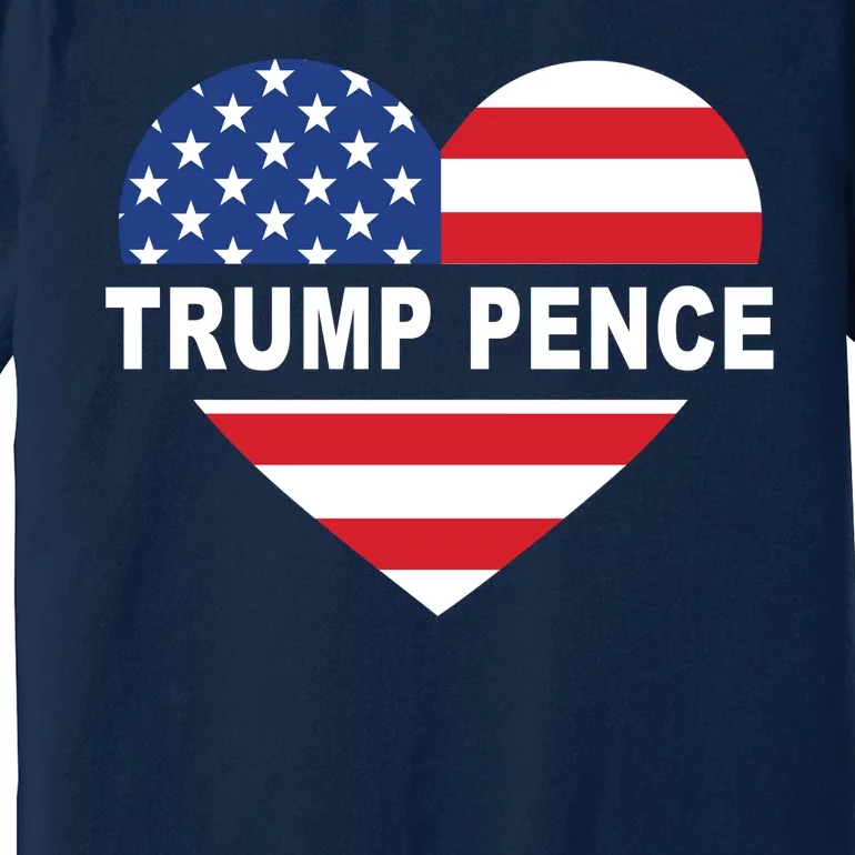 Love Trump Pence USA Heart Premium T-Shirt