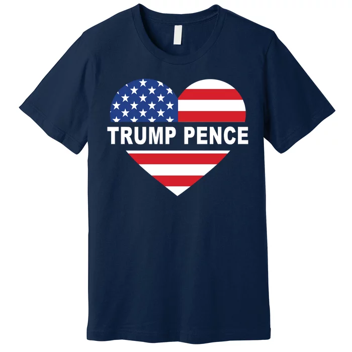 Love Trump Pence USA Heart Premium T-Shirt