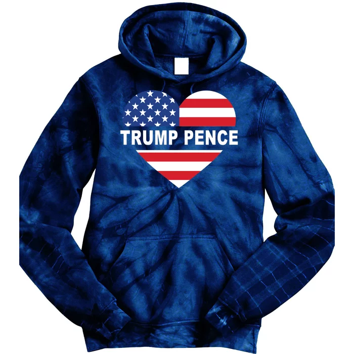 Love Trump Pence USA Heart Tie Dye Hoodie