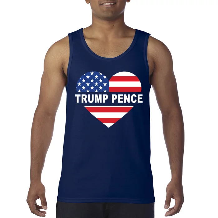 Love Trump Pence USA Heart Tank Top