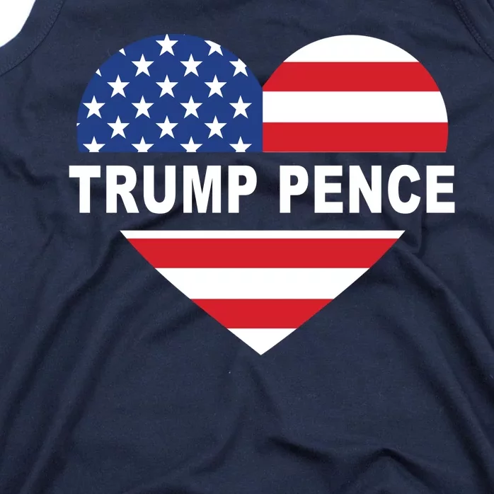 Love Trump Pence USA Heart Tank Top