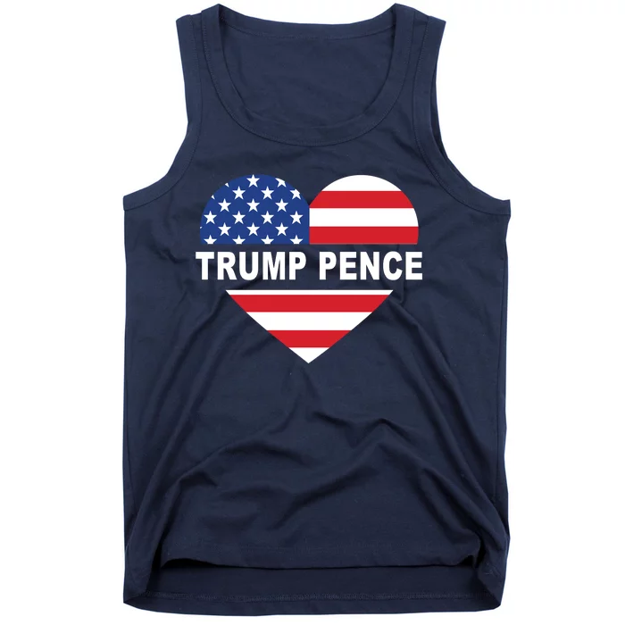 Love Trump Pence USA Heart Tank Top