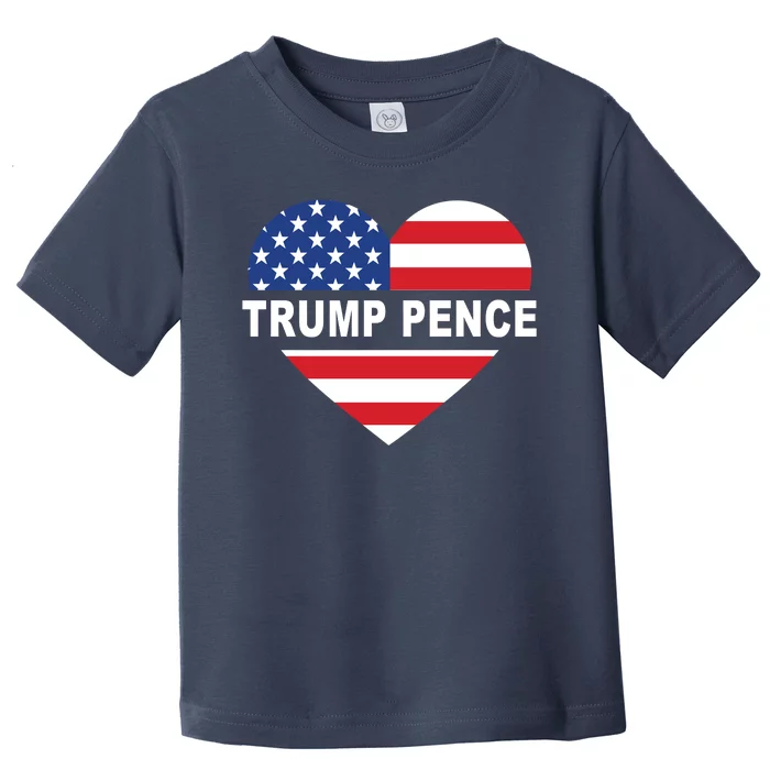 Love Trump Pence USA Heart Toddler T-Shirt