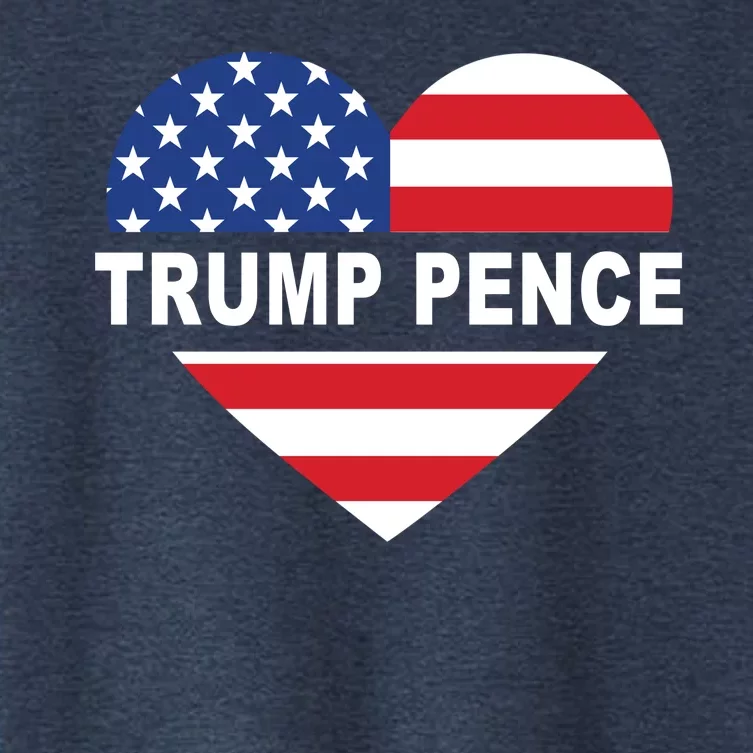 Love Trump Pence USA Heart Women's Crop Top Tee