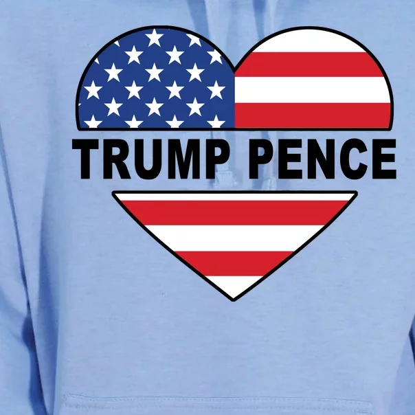 Love Trump Pence USA Heart Unisex Surf Hoodie