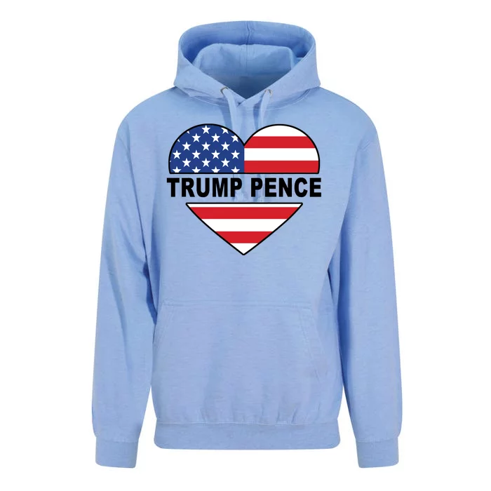 Love Trump Pence USA Heart Unisex Surf Hoodie