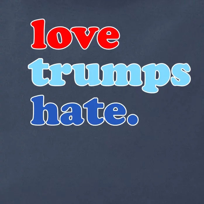 Love Trumps Hate. Anti-Trump Not My President Zip Tote Bag