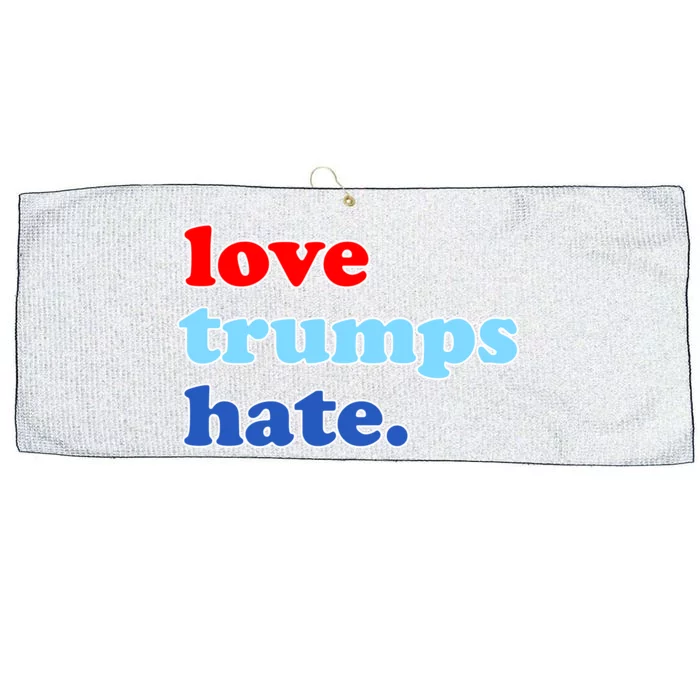 Love Trumps Hate. Anti-Trump Not My President Large Microfiber Waffle Golf Towel