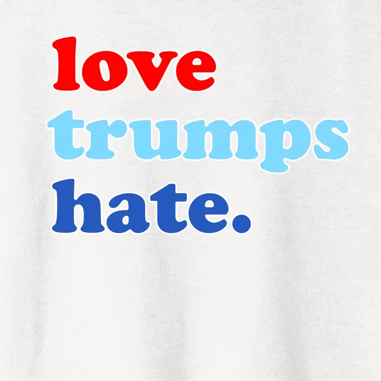 Love Trumps Hate. Anti-Trump Not My President Women's Crop Top Tee