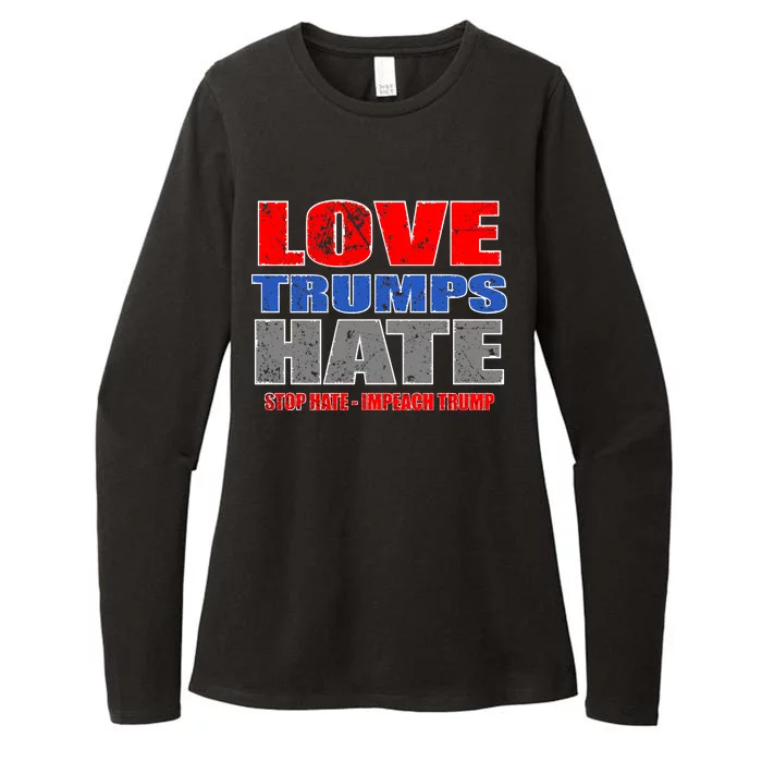 Love Trumps Hate Anti Trump Impeach Not My President Womens CVC Long Sleeve Shirt