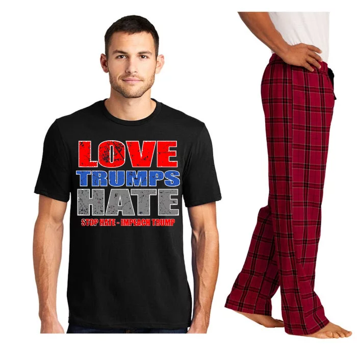 Love Trumps Hate Anti Trump Impeach Not My President Pajama Set