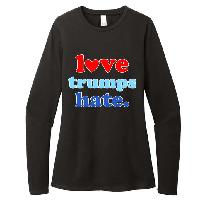 Love Trumps Hate Heart Anti Trump Not My President Womens CVC Long Sleeve Shirt