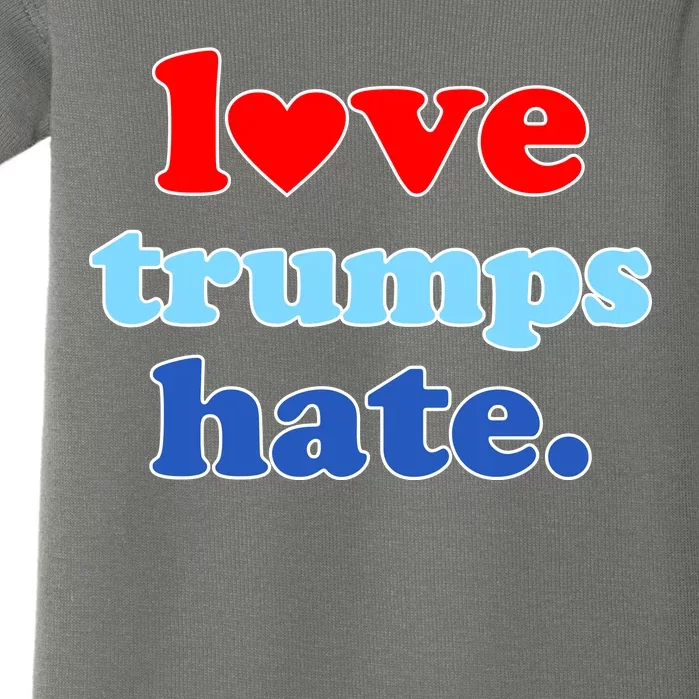 Love Trumps Hate Heart Anti Trump Not My President Baby Bodysuit