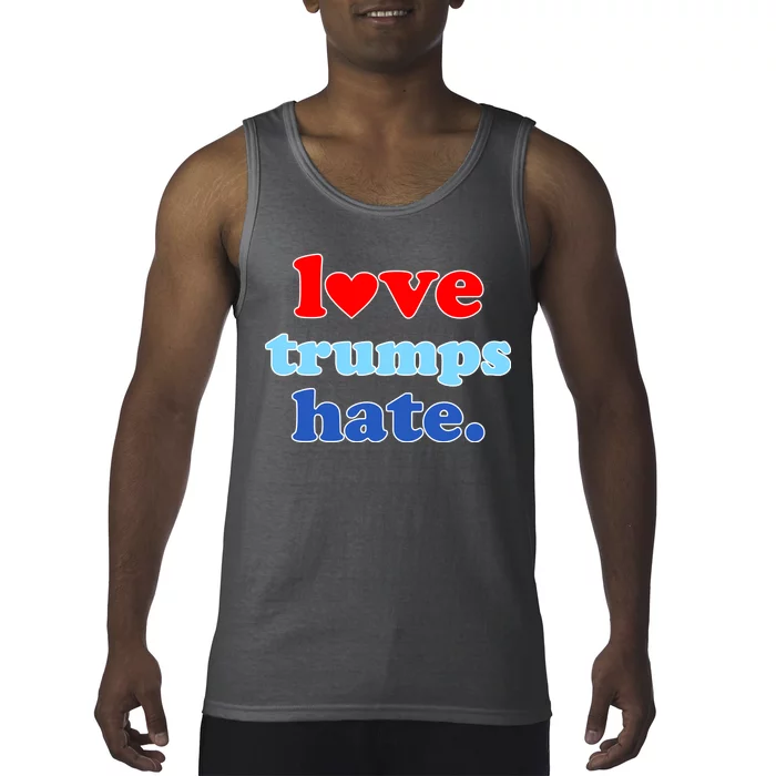 Love Trumps Hate Heart Anti Trump Not My President Tank Top