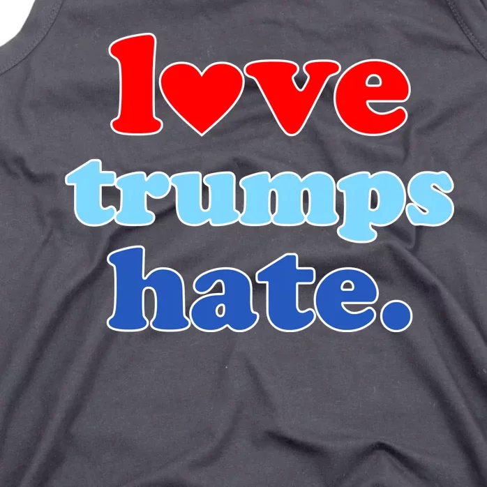 Love Trumps Hate Heart Anti Trump Not My President Tank Top