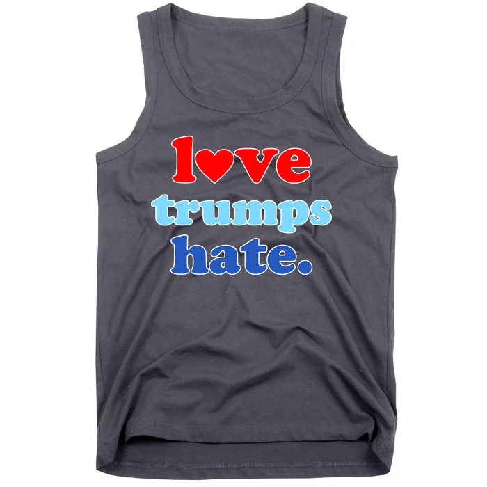 Love Trumps Hate Heart Anti Trump Not My President Tank Top