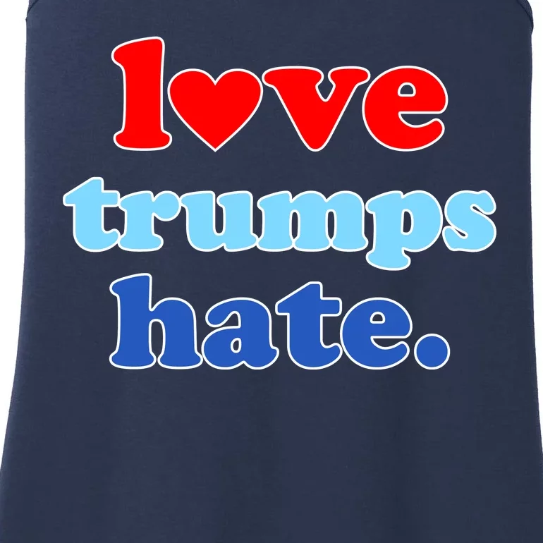 Love Trumps Hate Heart Anti Trump Not My President Ladies Essential Tank