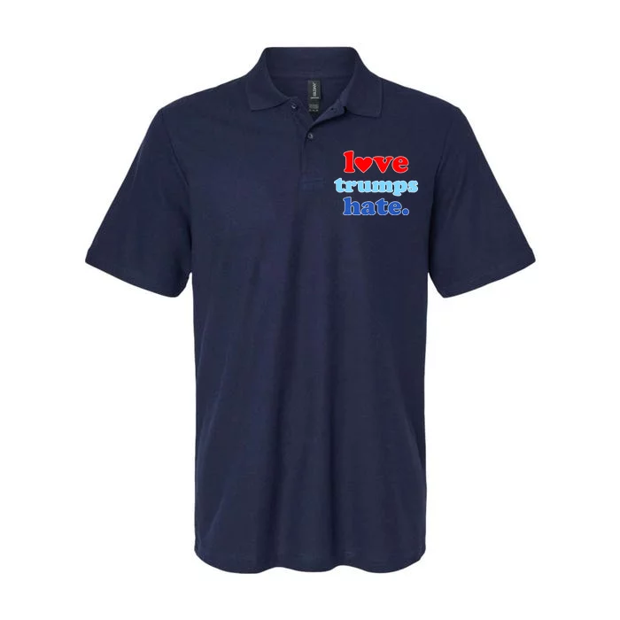 Love Trumps Hate Heart Anti Trump Not My President Softstyle Adult Sport Polo