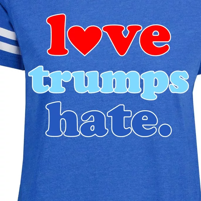 Love Trumps Hate Heart Anti Trump Not My President Enza Ladies Jersey Football T-Shirt