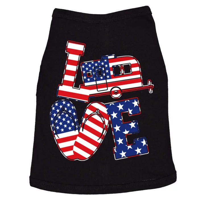 Love USA Camping Doggie Tank