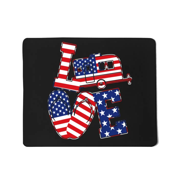 Love USA Camping Mousepad