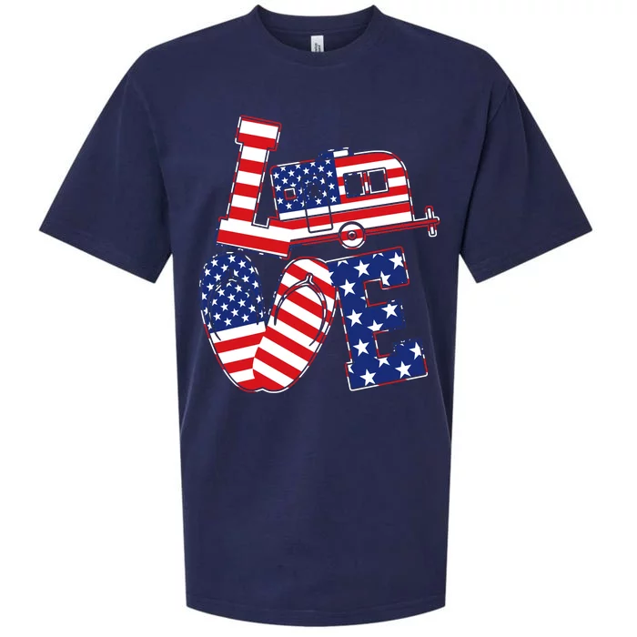 Love USA Camping Sueded Cloud Jersey T-Shirt