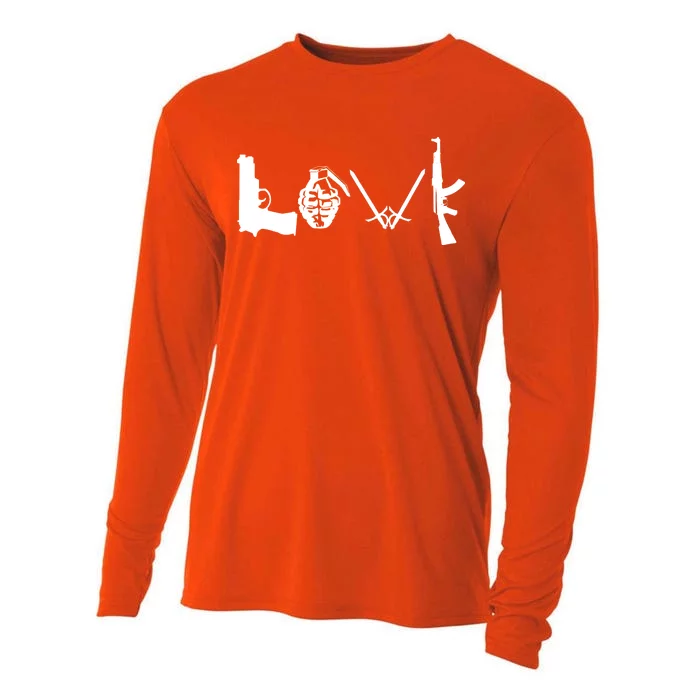 Love Weapons Logo Cooling Performance Long Sleeve Crew