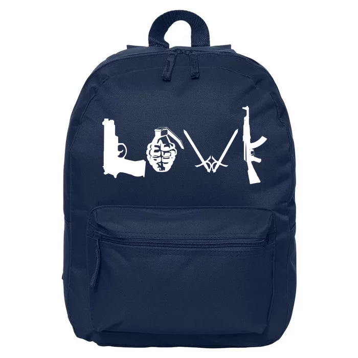 Love Weapons Logo 16 in Basic Backpack