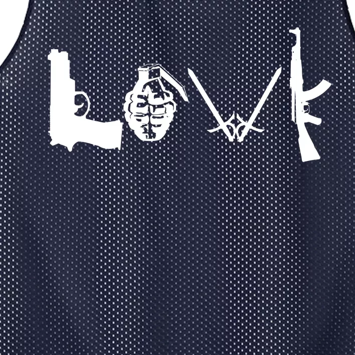 Love Weapons Logo Mesh Reversible Basketball Jersey Tank