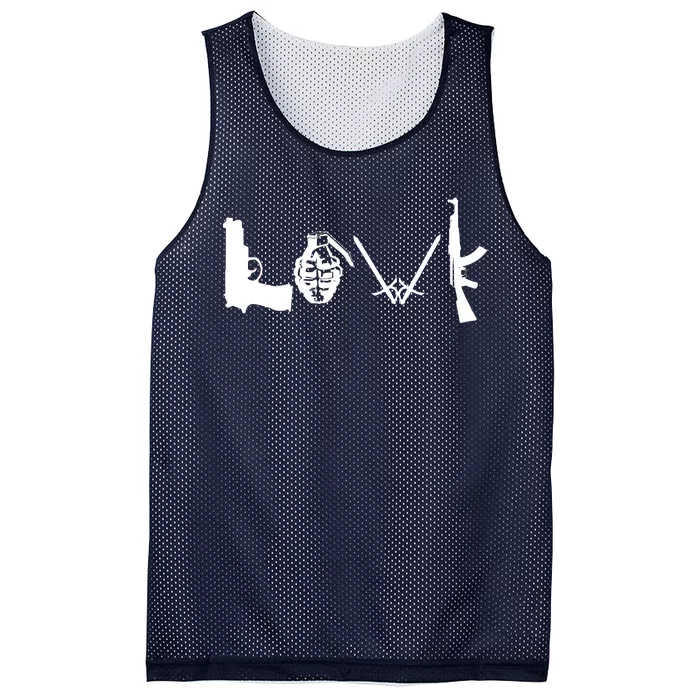 Love Weapons Logo Mesh Reversible Basketball Jersey Tank