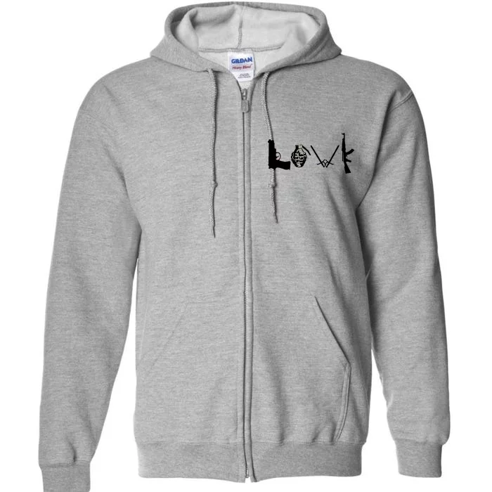 Love Weapons Logo Full Zip Hoodie