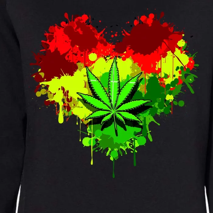 Love Weed Medical Marijuana Womens California Wash Sweatshirt