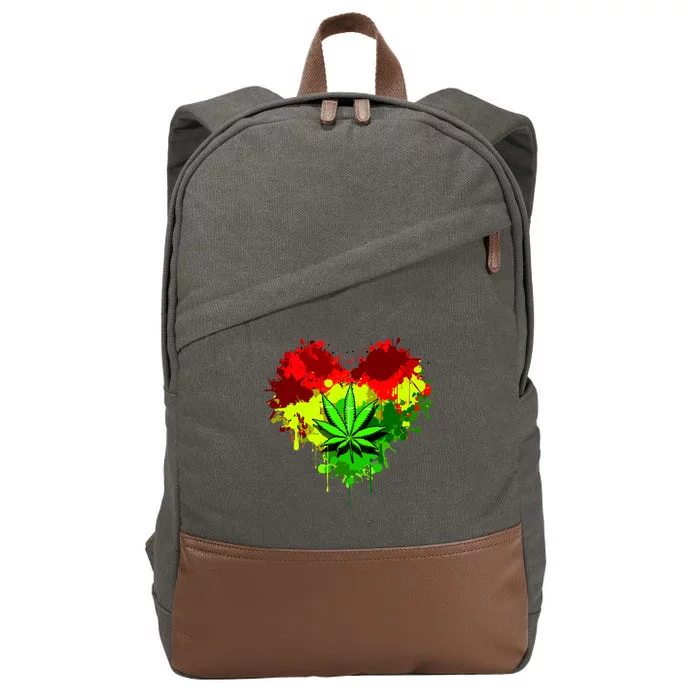 Love Weed Medical Marijuana Cotton Canvas Backpack