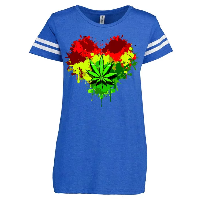 Love Weed Medical Marijuana Enza Ladies Jersey Football T-Shirt